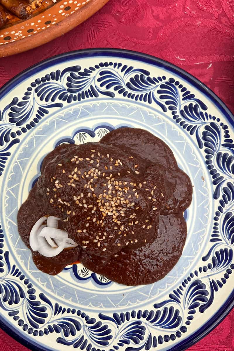 This Mexican Chicken Mole Sauce Recipe is an authentic recipe from the Mexican Gastronomy School in Mexico City, and made with many ingredients.