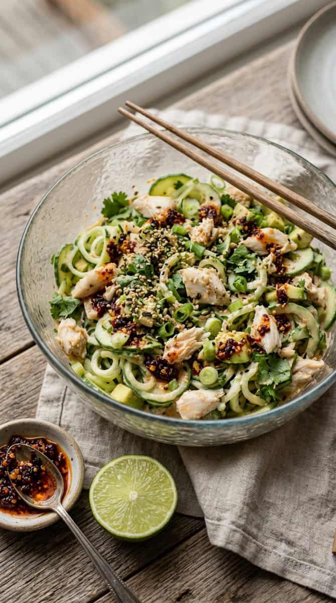 Creamy sriracha dressing made with Greek yogurt, Kewpie mayonnaise and lime