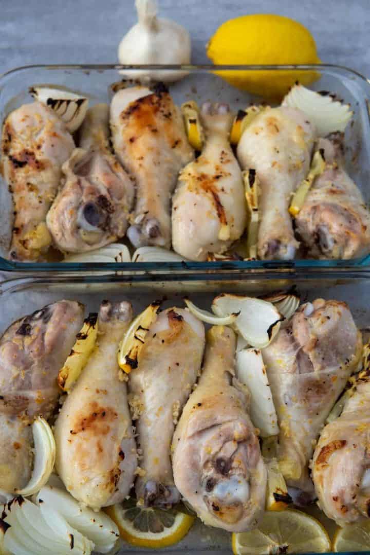 This Lemon Garlic Chicken Recipe are made with chicken drumsticks, garlic, lemons, parsley, onions and baked into perfection.