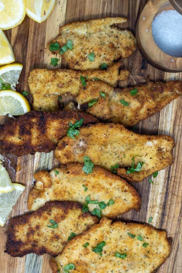 Garnish with extra parsley. Enjoy these Italian Chicken Cutlets (Air Fryer or Pan Fried).