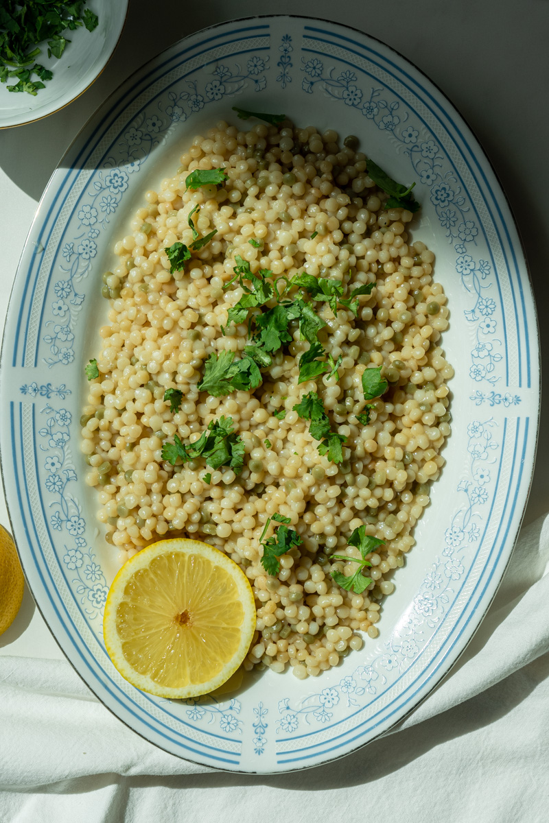 This Instant Pot Pearl Couscous is made with pearl couscous, broth, parsley, lemon juice and cooked to perfection. 