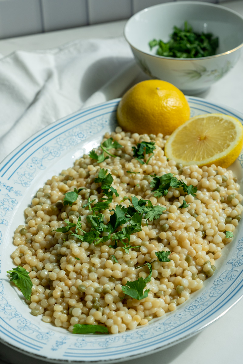 This Instant Pot Pearl Couscous is made with pearl couscous, broth, parsley, lemon juice and cooked to perfection. 