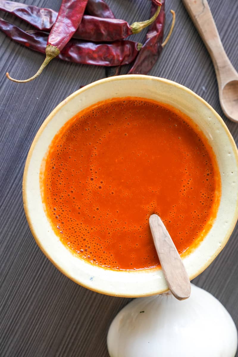 I put hot sauce on my breakfast, lunch and dinner. I know I have a problem. It's not my fault when I can make the most delicious hot sauce ever. This Salsa de Arbol is so rich and full of flavor – not to mention spicy. Can you handle it?