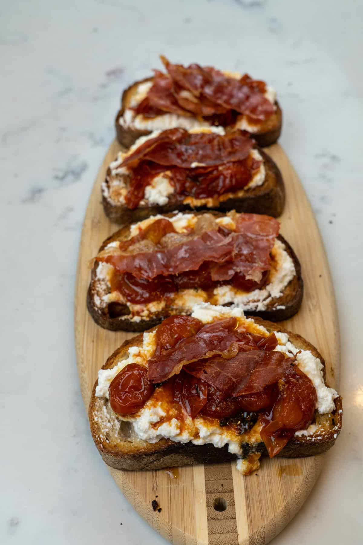Prosciutto and Ricotta Toast Recipe Cilantro Parsley