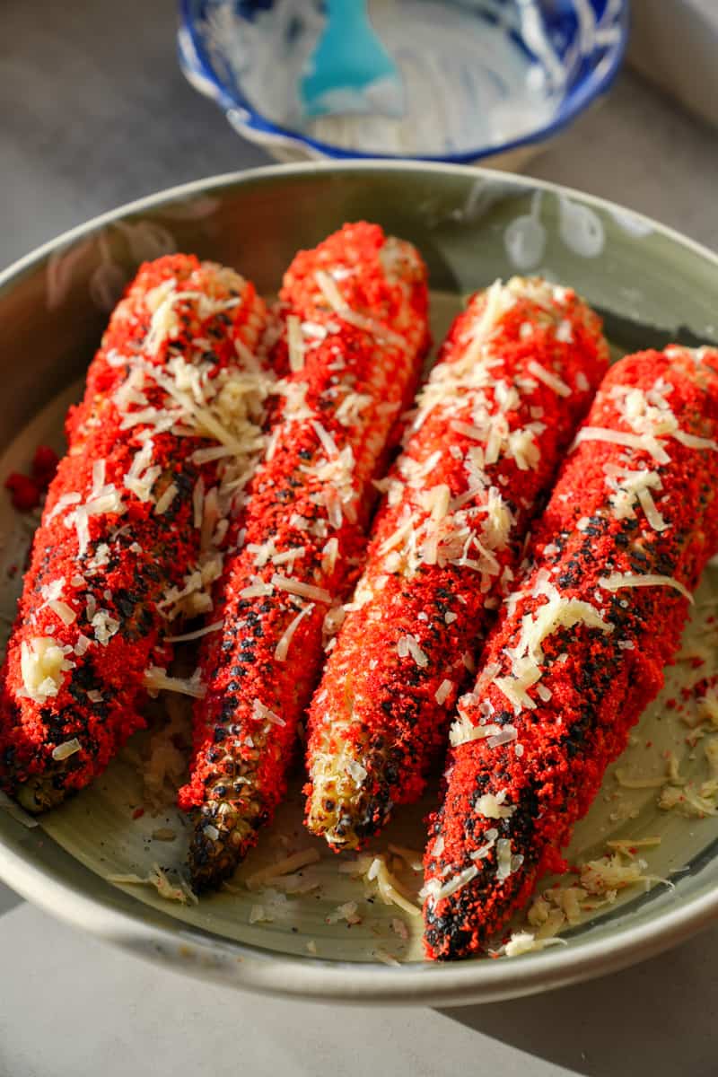 Flamin Hot Cheetos Corn (Elote) - Cilantro Parsley