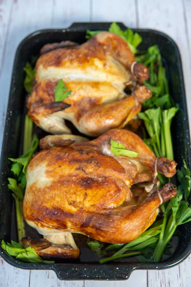 This Buttermilk Roasted Chicken Recipe uses three ingredients which are a whole chicken, salt and buttermilk and is roasted into perfection.