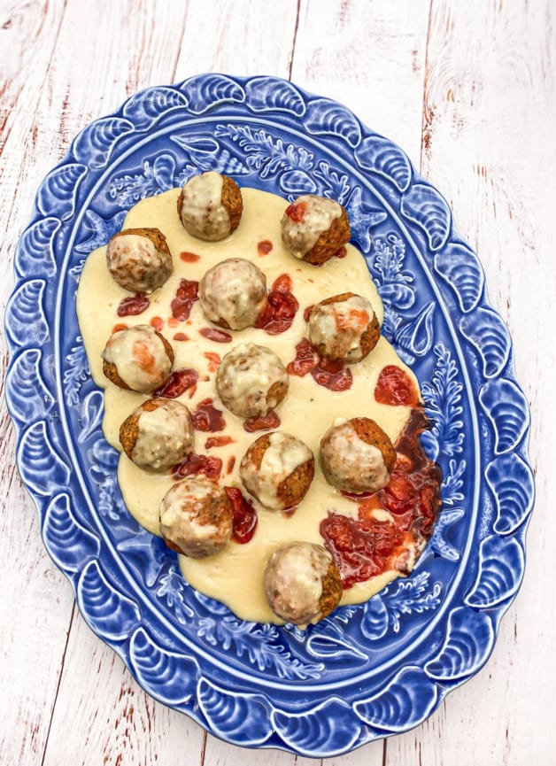 This is a Baked Swedish Meatballs recipe that uses Panko crumbs and served with homemade Strawberry Jam and homemade Gravy spooned on top. 