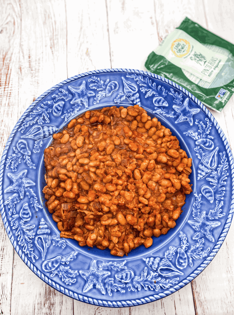 I am obsessed with this Baked Pinto Beans in the Instant Pot from Scratch. I love the combination of the tangy sweet barbecue sauce!