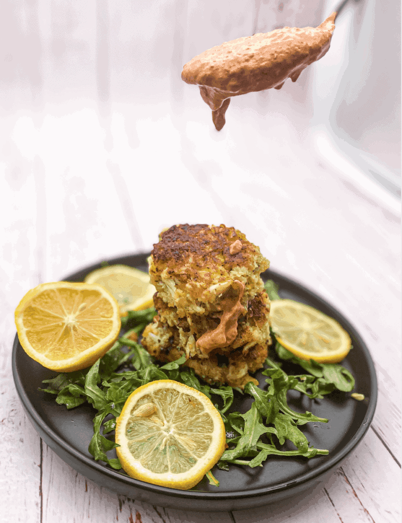 These Crab Cakes Panko are made with crab meat, panko crumbs, and a chipotle aioli, which gives them a nice kick.