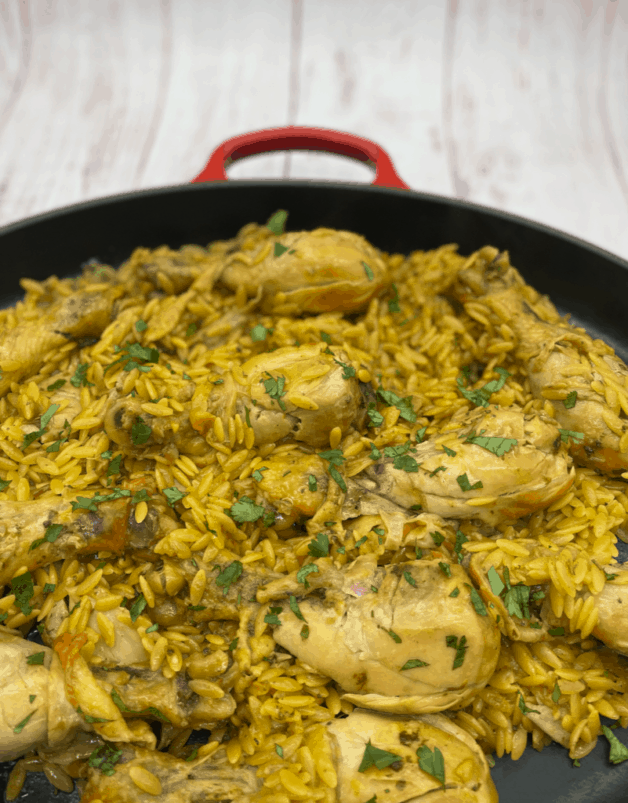 This Chicken Orzo Instant Pot is made with chicken drumsticks, garlic, bay leaves, chicken broth and made on the stovetop or instant pot. 