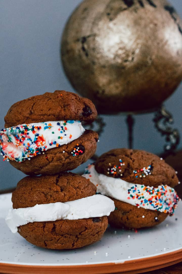 This Ice Cream Sandwich Cookies is formed by nestling ice cream between two homemade cookies and tossing in sprinkles.