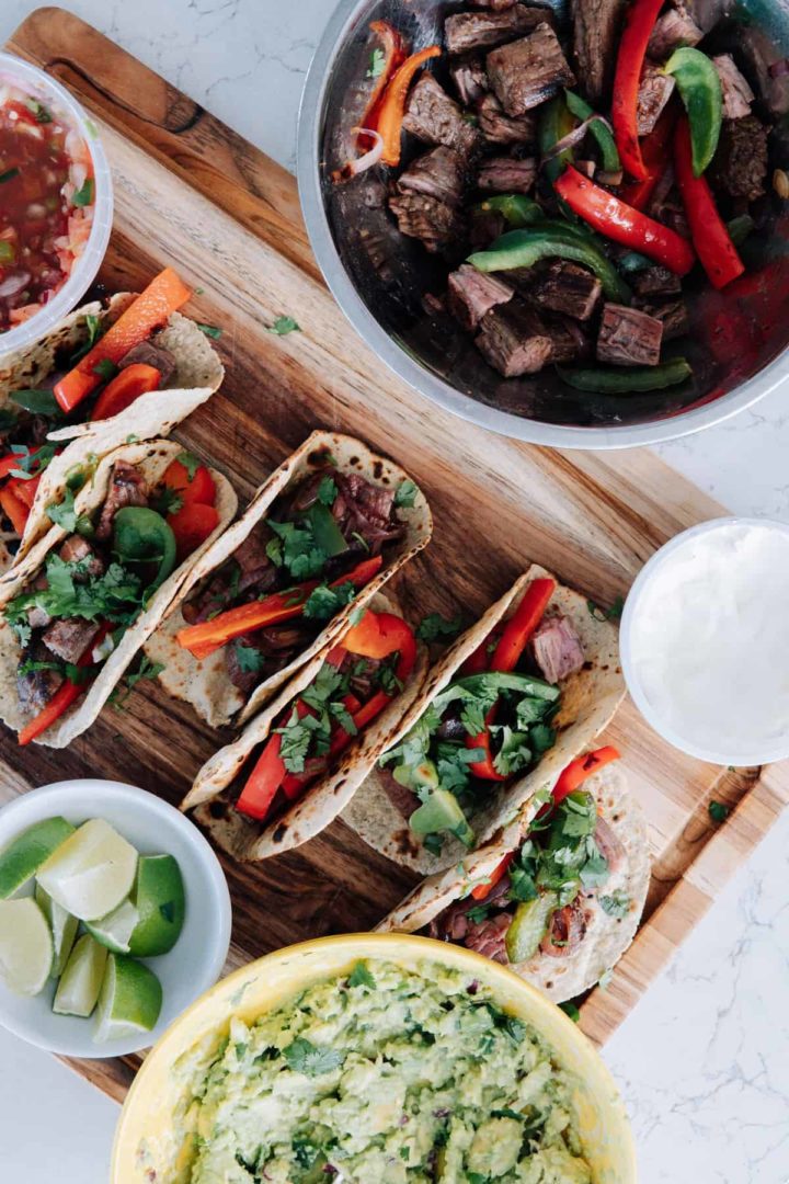 These Keto Steak Fajitas are made with skirt or flank steak, bell peppers, which is marinated in a delicious sauce. 