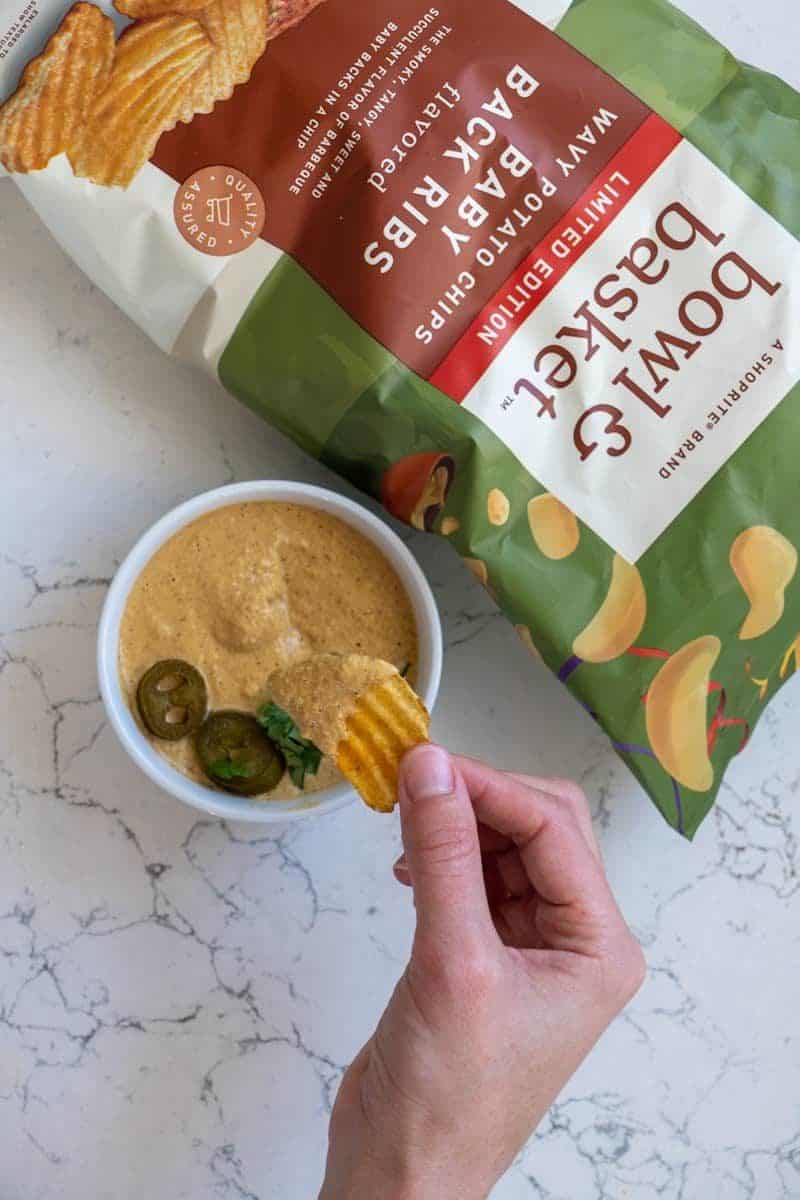 Taste and adjust flavor as needed adding more nutritional yeast for cheesiness, salt to taste, or chipotle for heat. Enjoy this Vegan Chipotle Cheese Sauce. 
