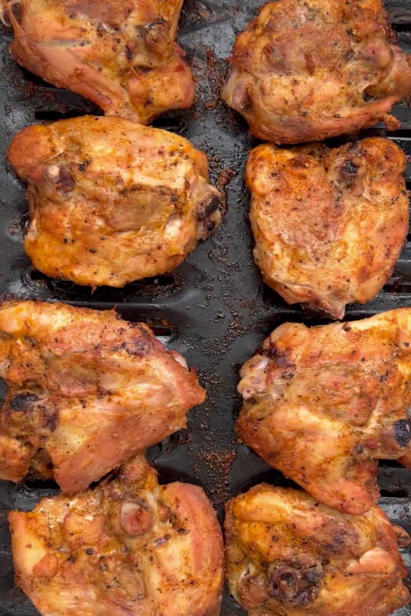 Oven: Preheat the oven to 425°F. Bake the chicken in the oven for about 35-45 minutes. For crispier skin, you can broil for 3 minutes extra at the end.
