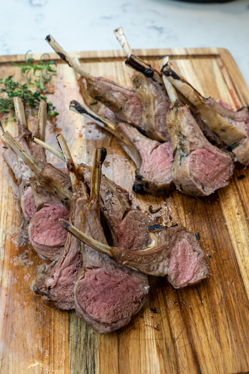 This Air Fryer Rack of Lamb is made with fresh rosemary, thyme, olive oil and garlic that is brushed onto a rack of lamb and air fried.