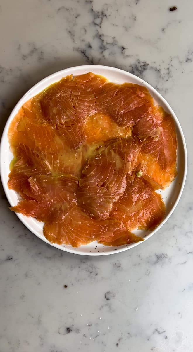 If you are using smoked salmon, skip this step. 