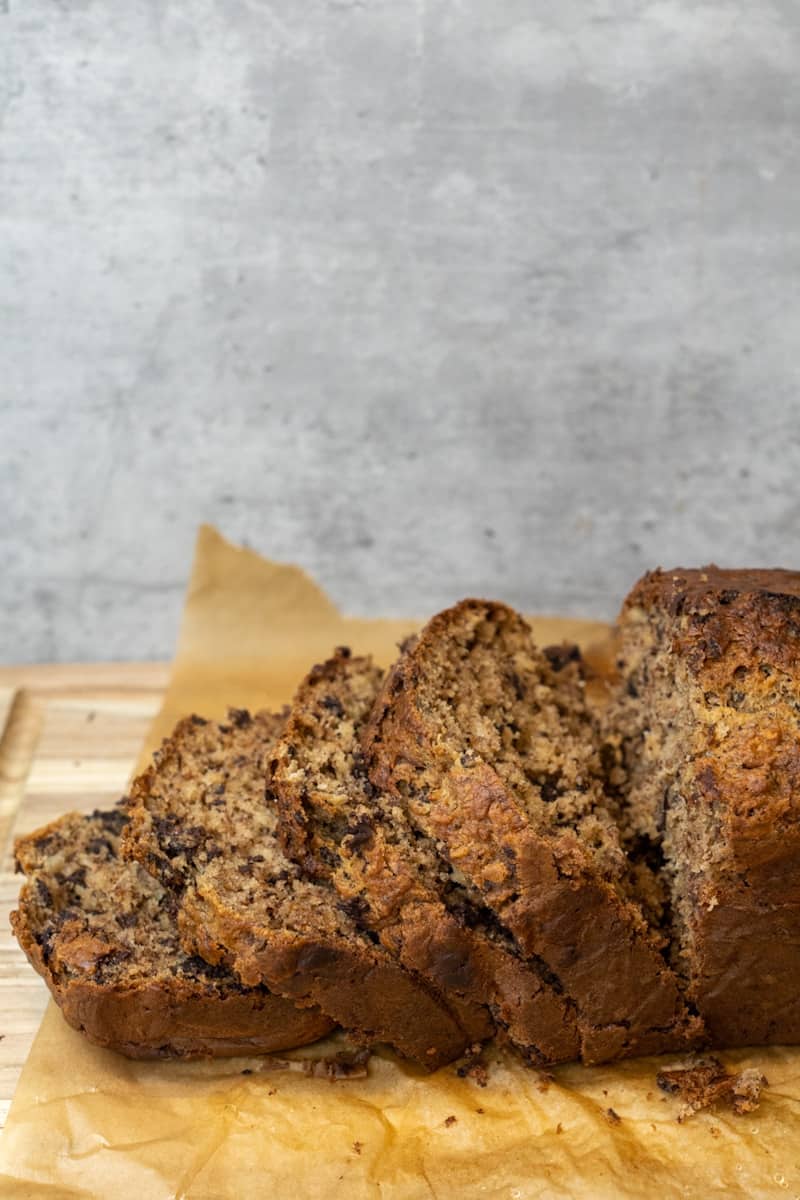 This Banana Oat Chocolate Chip Bread is made with oats, bananas, chocolate, flour, cinnamon, milk, eggs and baked to perfection.