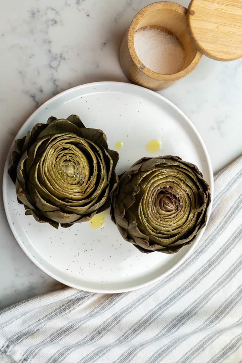 These Pressure Cooker Artichokes Keto make steaming artichokes way less intimidating and it only takes 20 minutes to make.