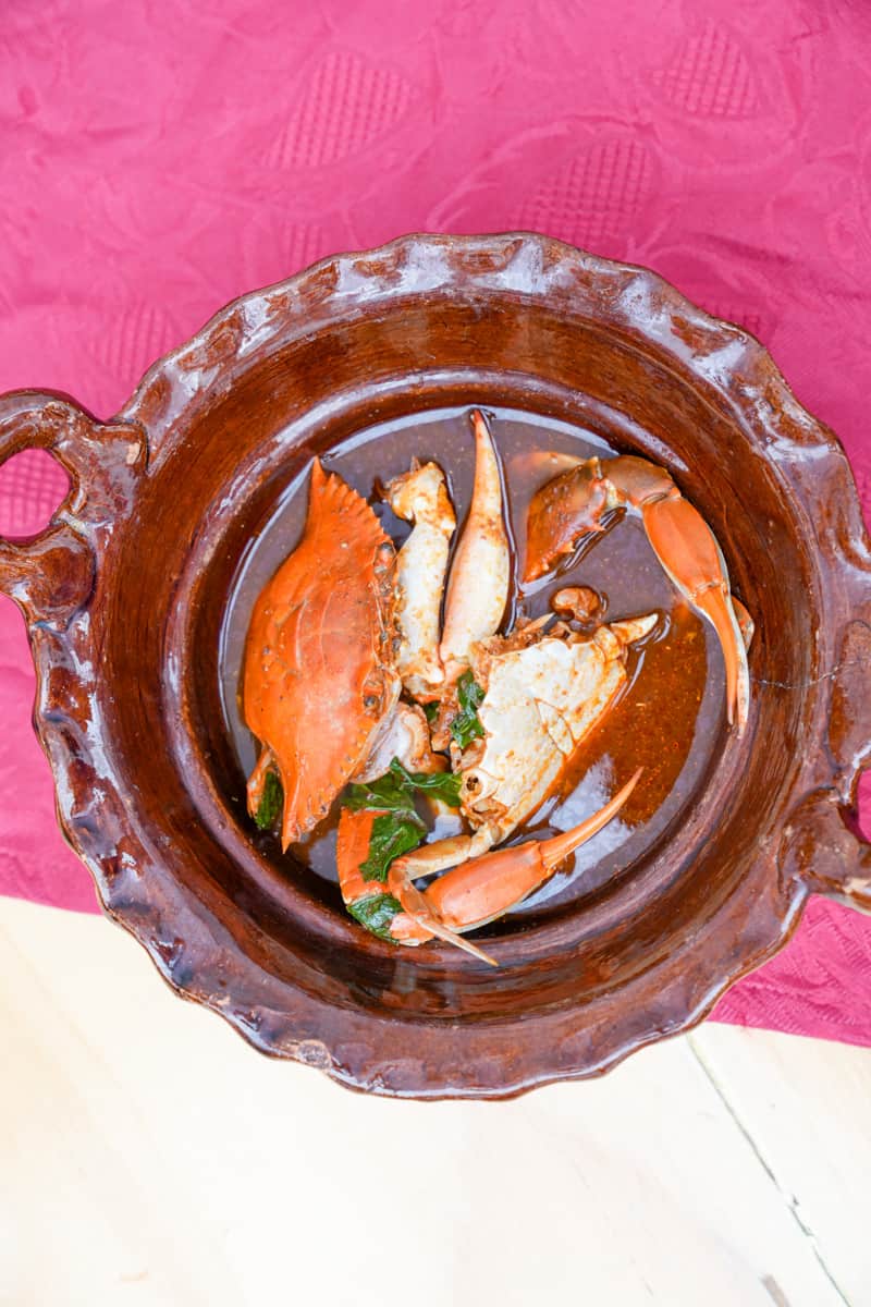 This Spicy Crab Mexican Recipe is made with whole cleaned crabs, dried ancho chilies, garlic, onion and fish broth. 